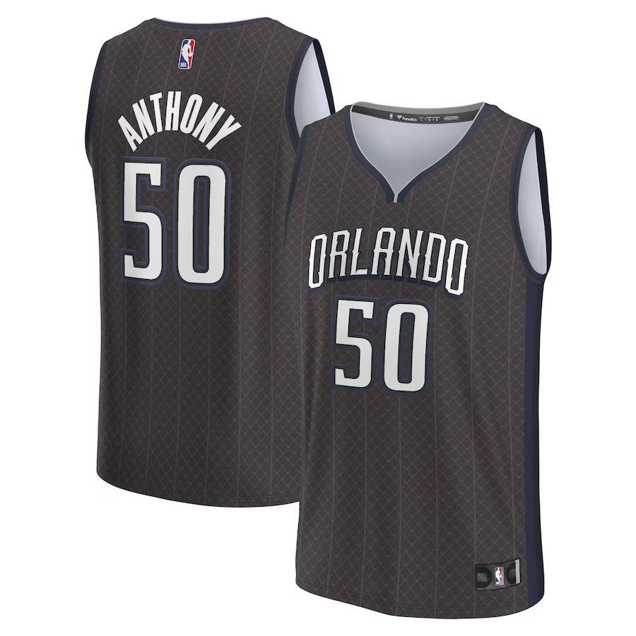 Men Orlando Magic #50 Cole Anthony Fanatics Branded Black City Edition 2022-23 Fastbreak NBA Jersey
